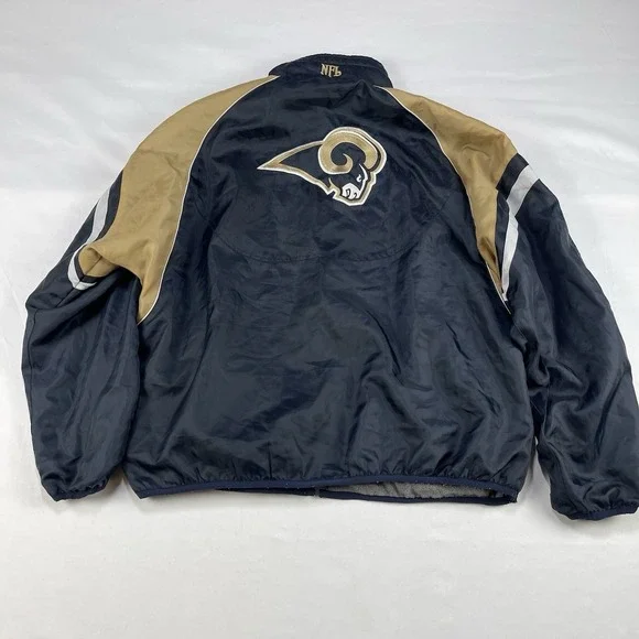 NFL St. Louis Rams Mens Reversible Stadium Jacket Vintage Blue/Gold Size: Large - Picture 8 of 16